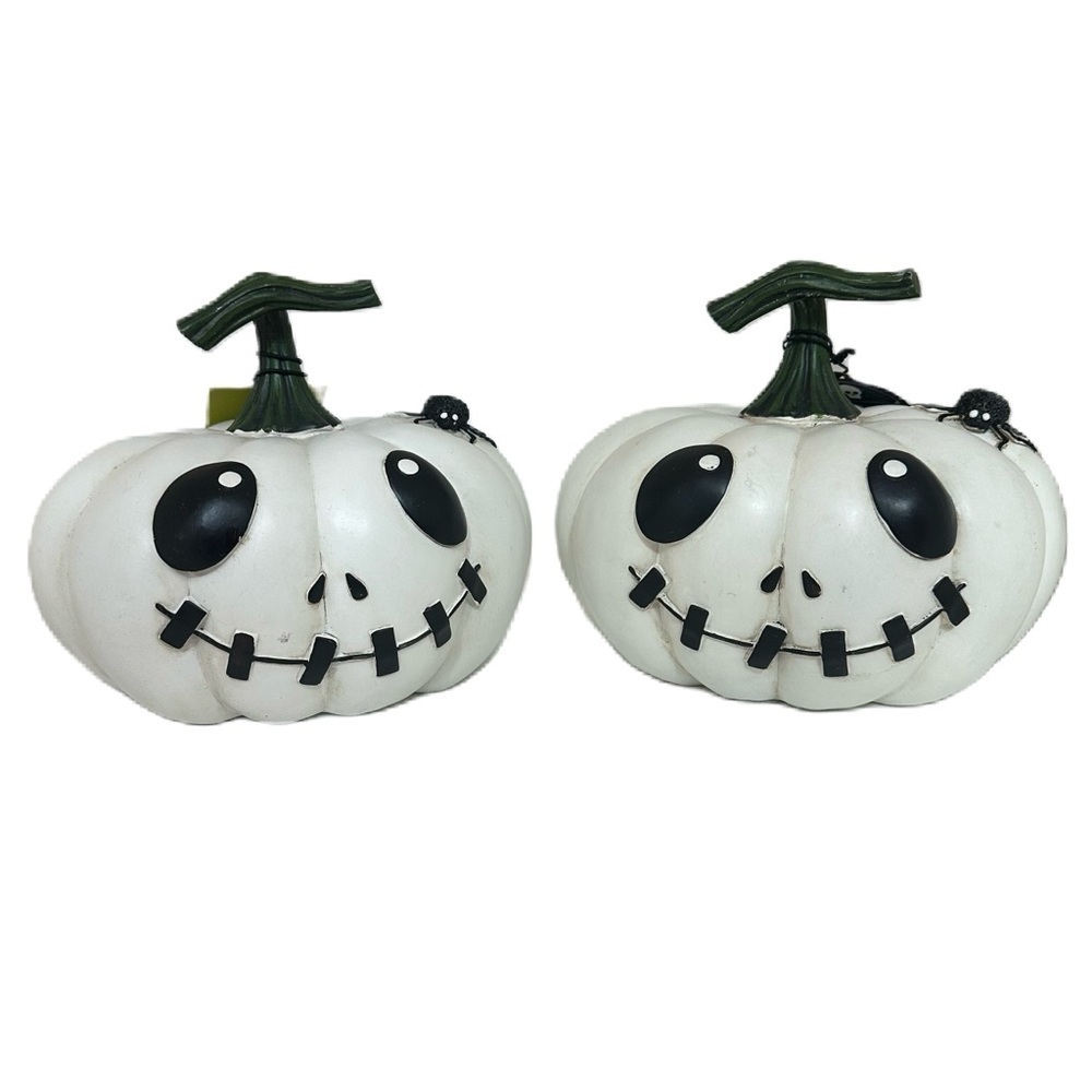 Pumpkin Decor Set Black White Halloween Fall Home Decor - Picture 10 of 15